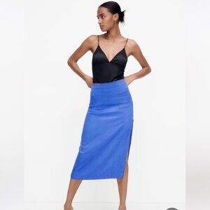 Zara Dotted Satin Skirt